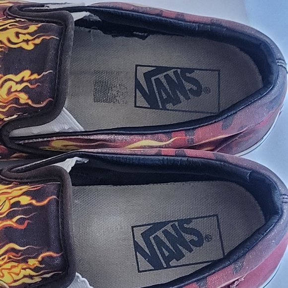 Vans Samurai Rising Slip On Skate Shoes Flames Mens 8.5 W 10 - Picture 8 of 12